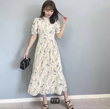 AnMILLE 안미르 하이웨스트 플리츠 원피스 꽃무늬
