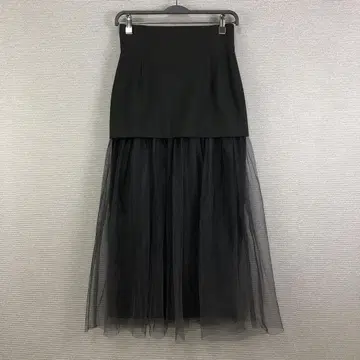Whim Gazette 튤 절개 스커트 36 블랙