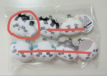 치이카와 (먼작귀) 미니 가마구치 리본 모몽가