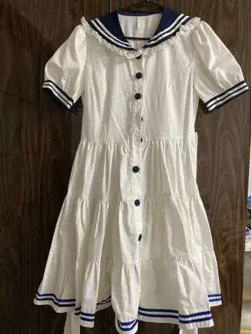 세일러 카라 원피스 반팔