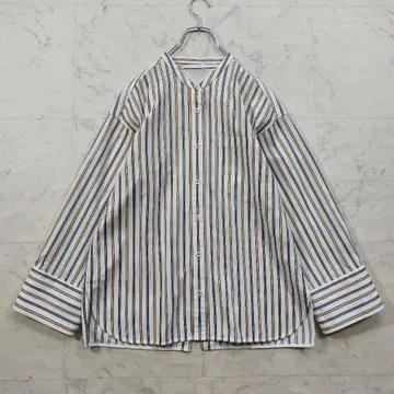 새상품급 티카 TICCA 밴드 카라 와이드 셔츠 F 소메로스사 코튼
