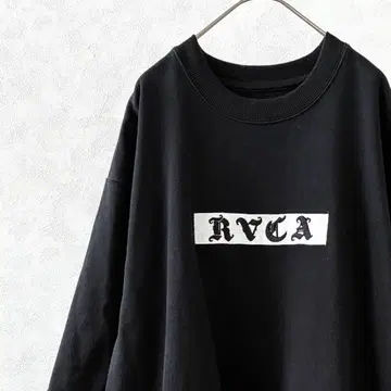 RVCA 맨투맨 트레이닝복 반팔 박스 로고 자수 포켓 부착 빅 루즈