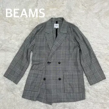 BEAMS 빔즈 더블 브레스트 자켓 테일러드 자켓 체크
