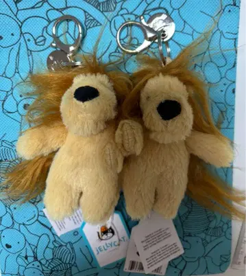 Jellycat 라이온 봉제 인형 키링 2개 세트