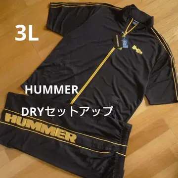 새상품 3L HUMMER 남성용 DRY 하프 저지 상하의 블랙 골드