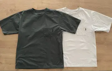 THE NORTH FACE 그린 화이트 티셔츠 S 사이즈 2장 세트