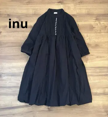 펠리시모 inu 핀턱 벌룬 원피스 레이스 블랙 L 튜닉