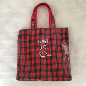 FUKUZO 미피 체크 무늬 핸드백