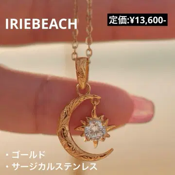 [IRIEBEACH] sun and moon necklace 골드