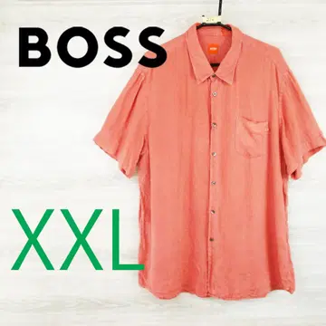 BOSS 휴고보스 빅 사이즈 린넨 반팔 셔츠 M0210m