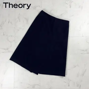 새상품급 theory 슬릿 A라인 스커트 블랙 사이즈 0*CD820