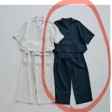 올인원처럼 보이는 프렌치 린넨 셋업