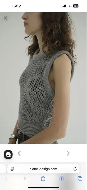 CLANE 3D RIB MESH KNIT TOPS