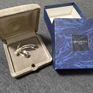MIKIMOTO 실버 펄 브로치