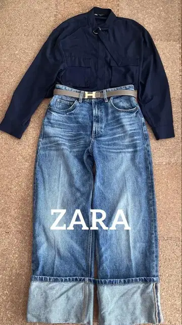 ZARA 스트레이트 레그 데님 팬츠 EUR 36