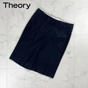 새상품 theory 울 혼방 하프 팬츠 하의 블랙 사이즈 X0*CD819