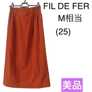 필데페르 롱 스커트 일본제 테라코타 오렌지 여름/가을 새상품급