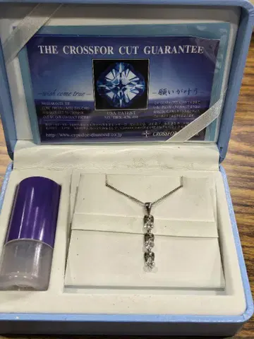CROSSFOR 3중 레이어드 목걸이 펜던트 큐빅 지르코니아