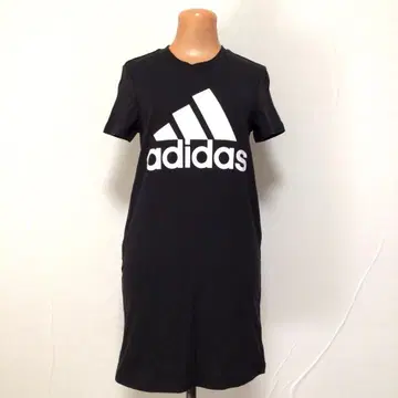 adidas 아디다스 빅 로고 T셔츠 원피스 블랙 화이트 M