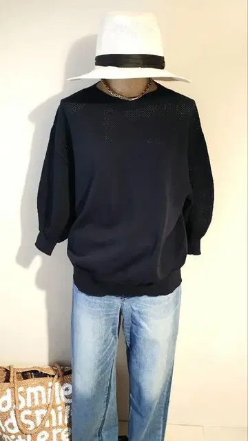 리코리코 님 C6258 메쉬 절개 니트