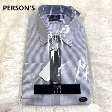 PERSON'S FOR MEN 형태 안정 스트라이프 긴팔 와이셔츠 M