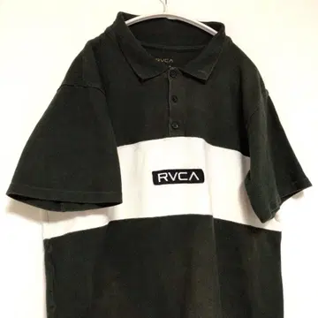 RVCA 루카 원 포인트 피케 셔츠 카키 M 빈티지
