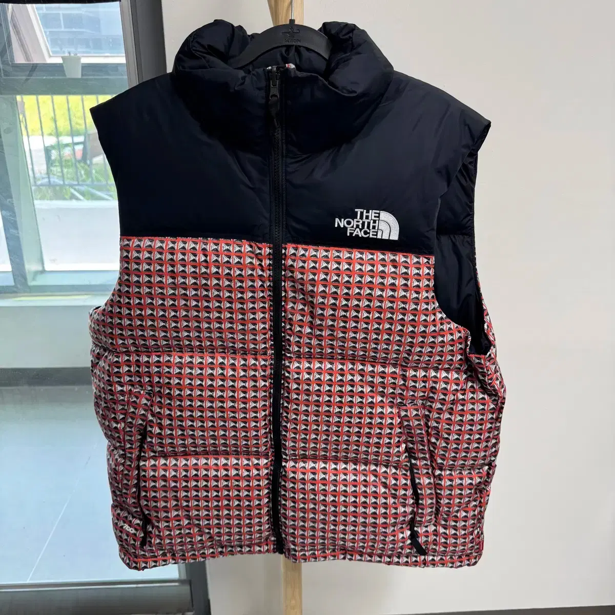 Red Studded Nuptse Supreme North Face Studded Nuptse Vest SUPREME