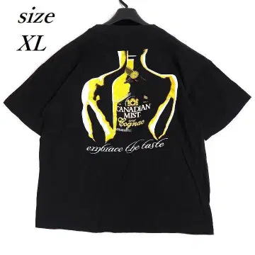CANADIAN MIST 양면 프린트 프로모션 티셔츠 블랙 XL
