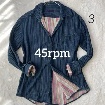 R by 45rpm 인디고 염색 긴팔 더블 거즈 셔츠 3