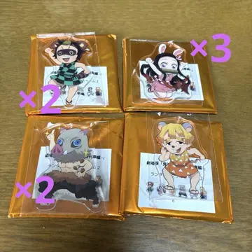 귀멸의 칼날 무한열차편 미니 캐릭터 아크릴 참 2 세트
