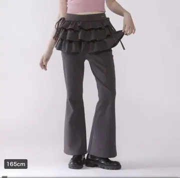 JUDIN 프릴 스커트 레이어드 팬츠 그레이 S