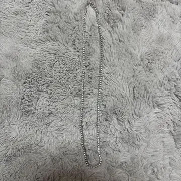 실버 큐빅 롱 목걸이