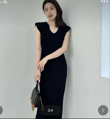 anuans 뉘앙스 넥 스트레이트 컷 원피스