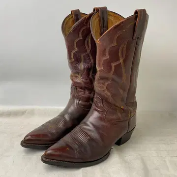 vintage tony lama 웨스턴 부츠 롱 부츠 브라운 9