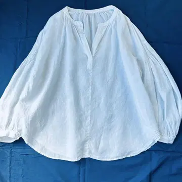 밴야드 스톰 카프탄 린넨 블라우스 프렌치 린넨 화이트