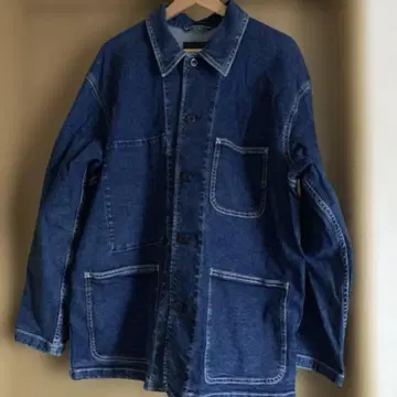 UNIQLO 다크 네이비 데님 커버올 남녀 공용