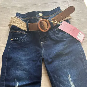 다크 블루 슬림 핏 데님 컬럼비아 청바지