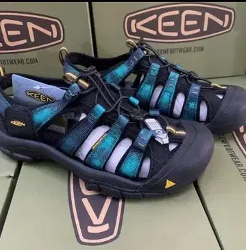 KEEN 26cm 스포츠 샌들 블랙/터콰이즈