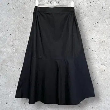 mizuiroind 미즈이로인드 플레어 스커트 면 100% 블랙 일본제