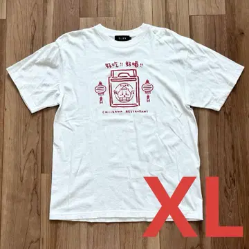 치이카와 (먼작귀) 티셔츠 오카모치 화이트 흰색 XL