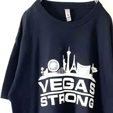 넥스트 레벨 VEGAS STRONG 티셔츠 L 블랙 검정 구제 의류