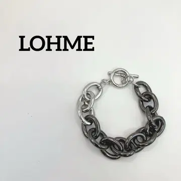 LOHME 빅 서클 체인 팔찌 실버 믹스
