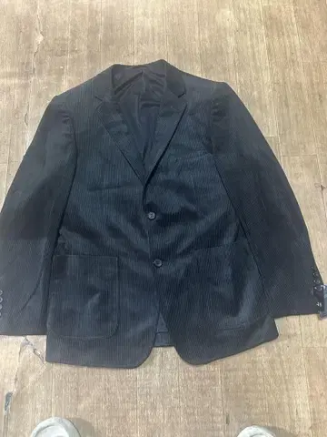 블랙 스트라이프 테일러드 자켓 48