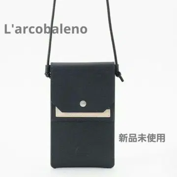 L'arcobaleno 라르코발레노 플랩 숄더 지갑 네이비