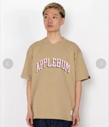 APPLEBUM 애플밤 칼리지풍 아치 로고 T셔츠 L