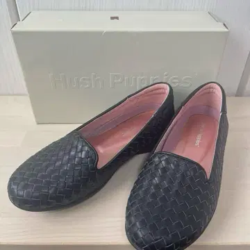 허시파피 인트레차트 플랫슈즈 L6815 블랙 가죽