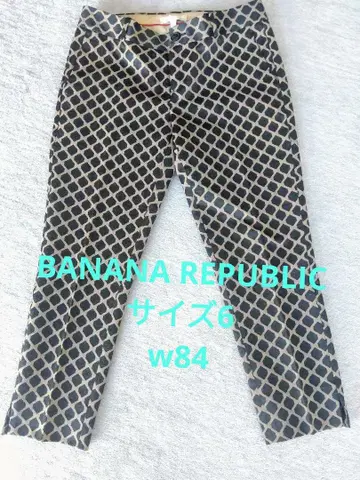 크롭 팬츠 멋진 패턴 사이즈 6 W84 BANANA REPUBLIC