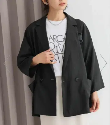 시어 테일러드 자켓 블랙