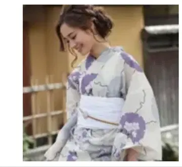 꽃무늬 보라색 유카타