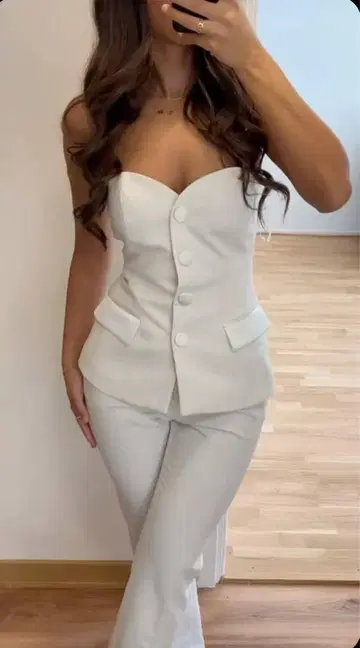 ZARA 화이트 뷔스티에 XS 사이즈